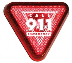 Flashing Safety Lights Triangular Red (Stock)